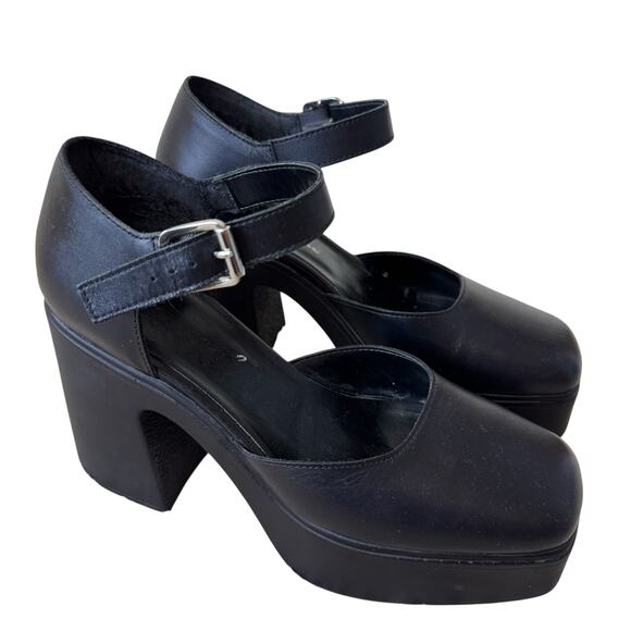 FREE PEOPLE Gwen Platform Mary Janes Black  US 8/ EU 38 - Picture 7 of 11